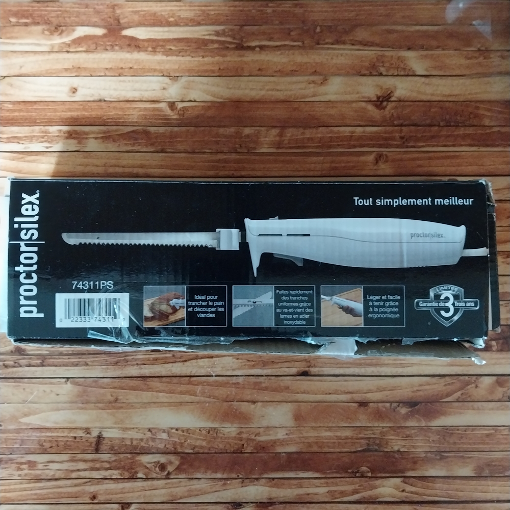 Proctor Silex White Electric Knife